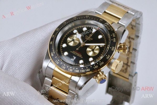 Replica Tudor Heritage Black Bay 42mm Watch Two Tone Black Dial 2