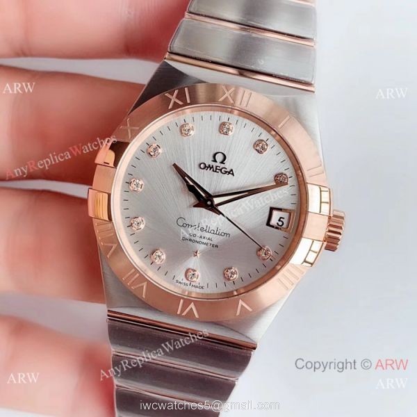 Omega Constellation Co-Axial 38mm Two Tone Rose Gold Watch VSF Asia 8500 2
