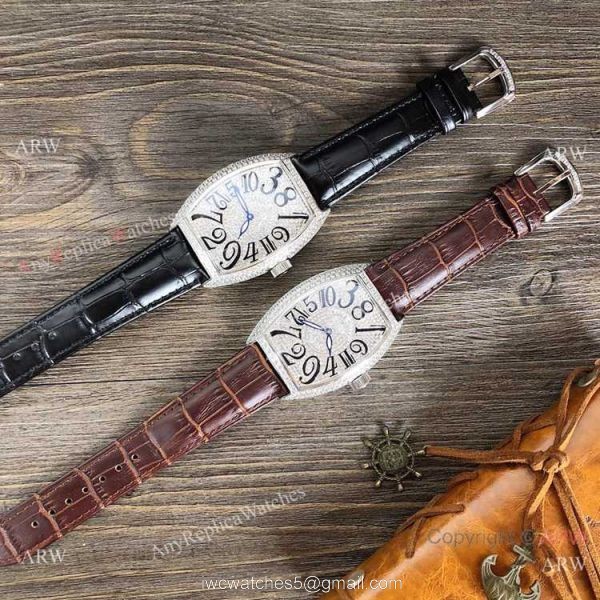 New Copy Franck Muller Geneve Crazy Hour Silver Iced Out Diamond Watch 2