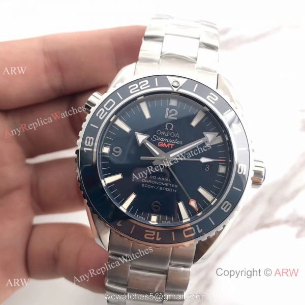Swiss 8605 Omega Seamaster GMT 600m Replica Watch Blue Dial 2