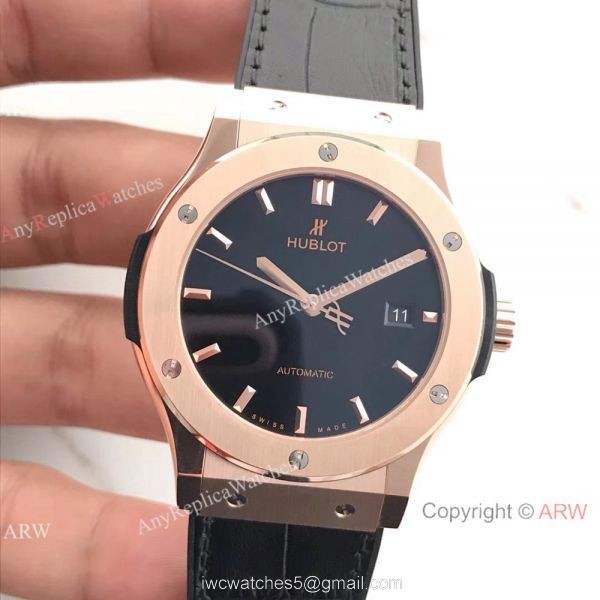 Swiss Grade HUB1112 Hublot Copy Watch Classic Fusion Series Black Dial 2