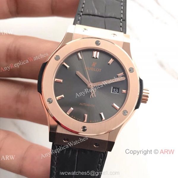 Swiss Hublot HUB1112 Replica Watch Rose Gold Gray Rhodium Dial 2