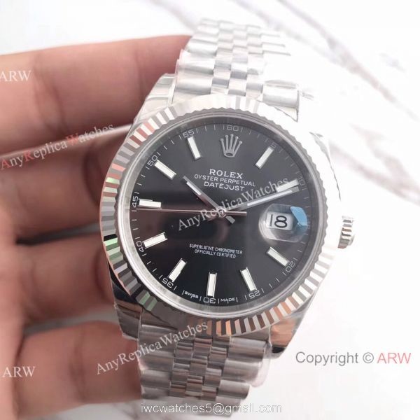 (EW) Swiss ETA3235 ROLEX Datejust II Grey Rhodium Face 41mm Watch 2