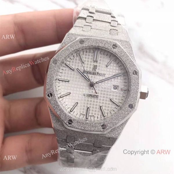 JF Factory Newest Audemars Piguet For Sale SS Frosted White Face 2