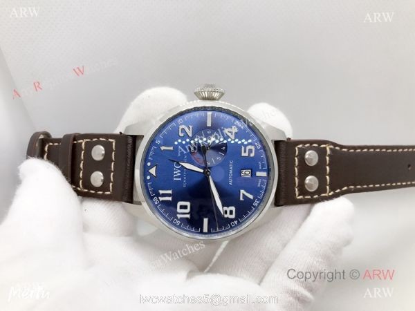 IWC Big Pilot SS Blue Dial Automatic Power Reserve Replica Watch 2