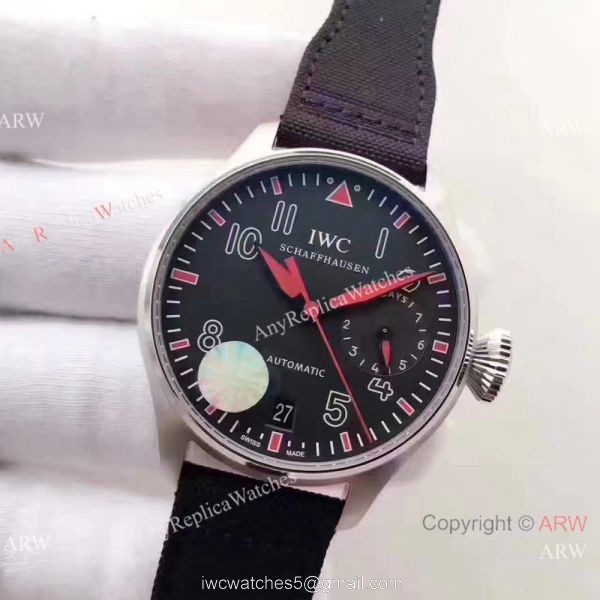 IWC Big Pilots 7 days Muhammad Ali Replica Ss Black Nylon Watch 2