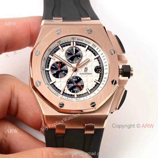 Audemars Piguet Royal Oak Offshore Rose Gold White Face Replica Watch 2