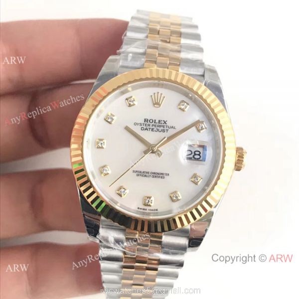 (EW) Knock off Rolex Datejust II watch White MOP Dial DJII 41mm ETA3255 2