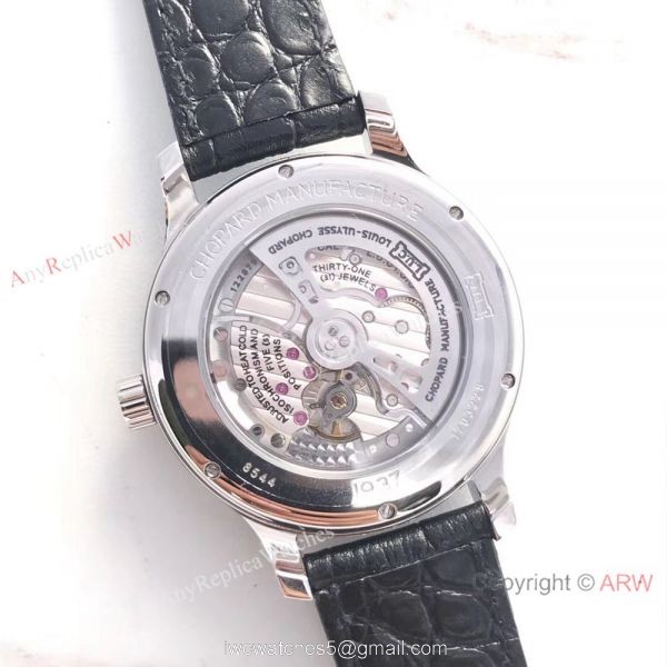 Swiss Classic Chopard L.U.C 9015 Watch SS Gray Roman Markers 2
