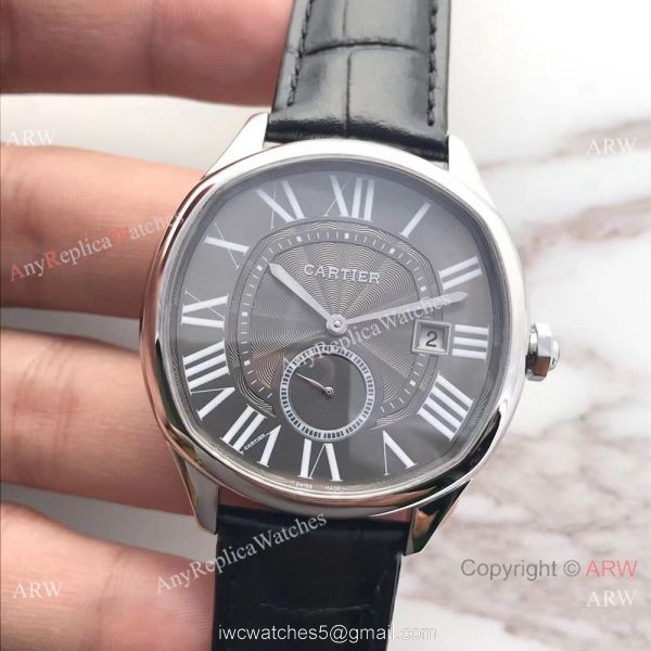 Swiss Drive De Cartier WGNM0003 Replica Watch SS Black Roman Dial 2