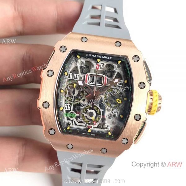 KV Factory Swiss Richard Mille RM 11-03 Rose Gold Flyback Chronograph Watch 2