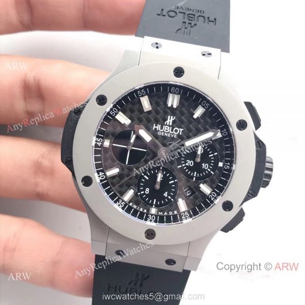 Copy Hublot Geneve Big Bang Stainless Steel Watch Siwss 4100 Carbon Dial 2