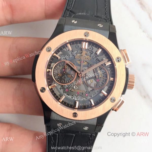 Swiss Copy Hublot Big Bang Classic Fusion Black Case Watch 7750 Valjoux 2
