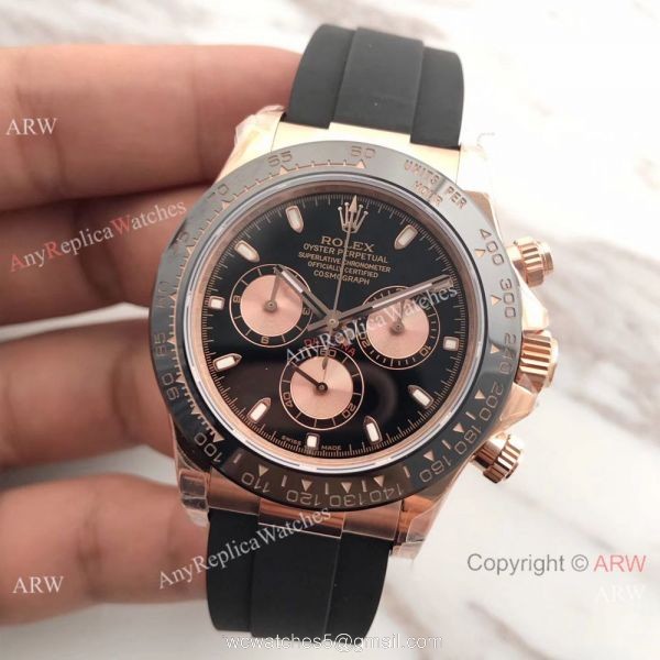 New Basel World Replica Rolex Daytona 116518LN Rose Gold Watch / AR Factory Daytona 2