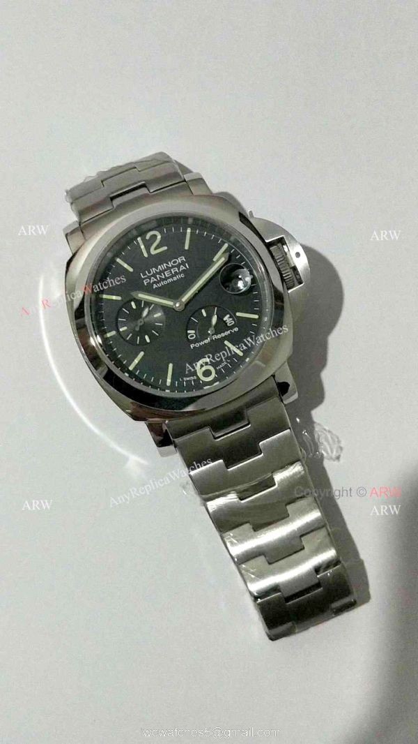 Officine Panerai Firenze PAM090 Power Reserve Watch / Panerai Luminor Steel Bracelet 2