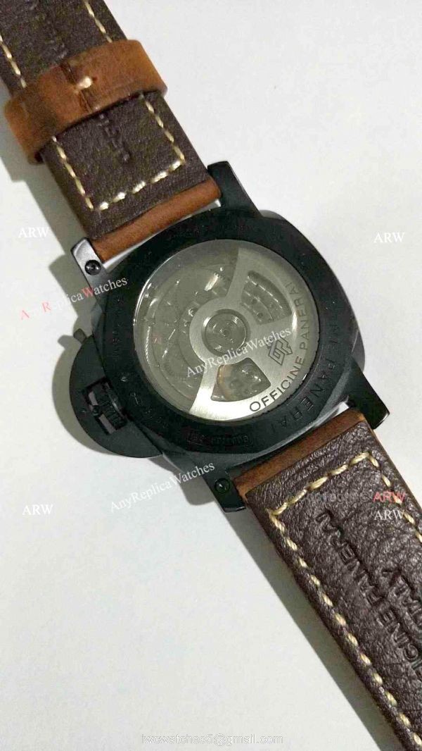 Copy Panerai PAM 441 Luminor GMT Ceramica Watch Black Case 2