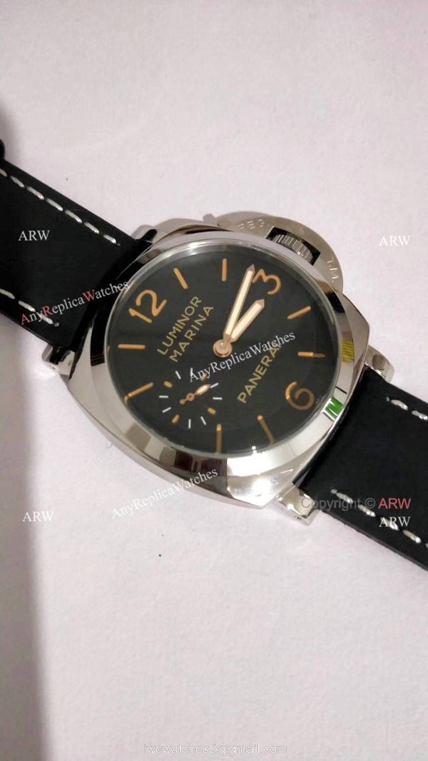 FAKE PAM422 LUMINOR MARINA PANERAI 47MM WATCH SS BLACK DIAL 2