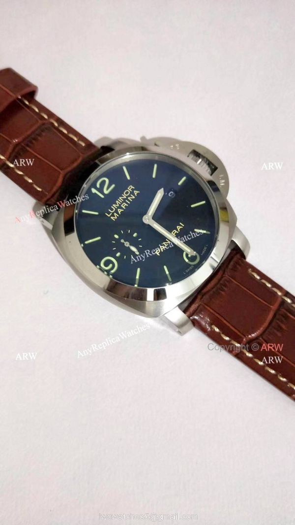 Panerai Luminor Marina PAM00312 SS Black Dial Watch Best Replica 2