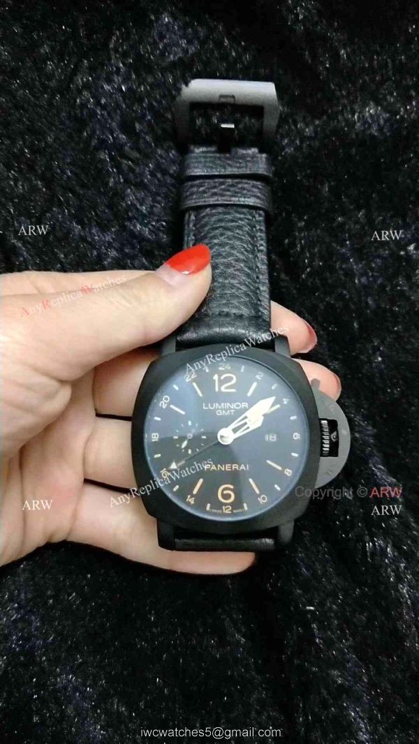 Fake Panerai Luminor GMT Pam531 Watch All Black Panerai Watch 2