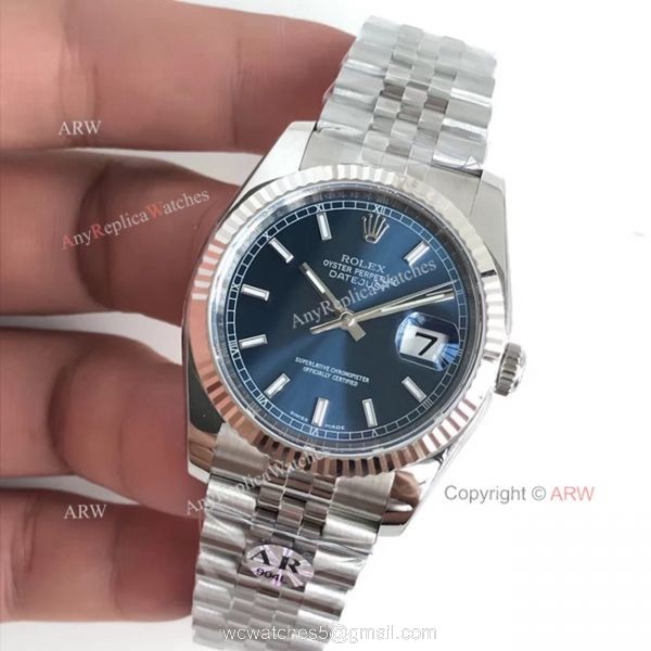 AR Factory V2 Rolex Datejust 36 MM Blue Dial Jubilee Watch Rolex ?r SWISS 3135 MOVEMENT 2