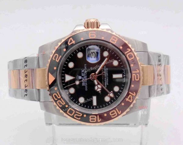 New Baselworld Rolex GMT-Master II BlackBrown Ceramic Bezel Watch 40MM 2