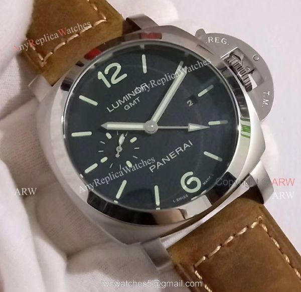 Panerai AAA Replica Watches Panerai Luminor 1950 Stainless Steel Black Dial Watch 2