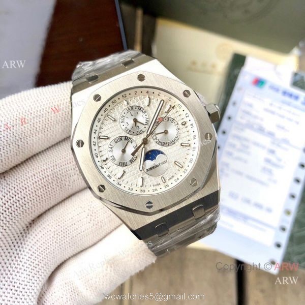 Audemars Piguet Royal Oak Perpetual Calendar Watches Stainless Steel Gray Dial 2