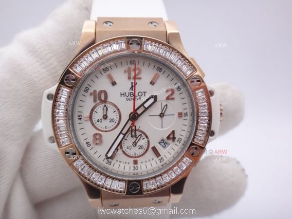 Hublot Geneve Big Bang Replica Watches w Diamond Bezel 41mm For Sale 2