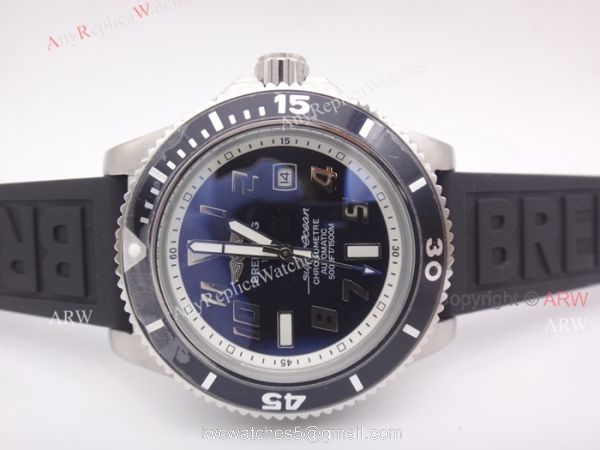 High Quality Replica Breitling Superocean Abyss Black Dial Black Rubber Strap Watch 2