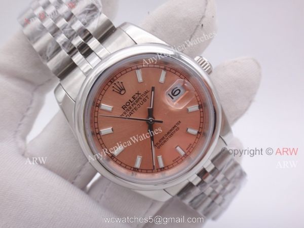 High Quality Replica Rolex Datejust Champagne Dial Jubilee Bracelet Watch 36mm 2