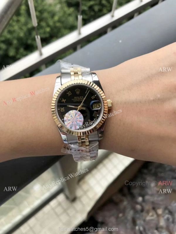 Best Quality Rolex Datejust Gold White Face 31mm Watches Rolex 16233 Fake 2