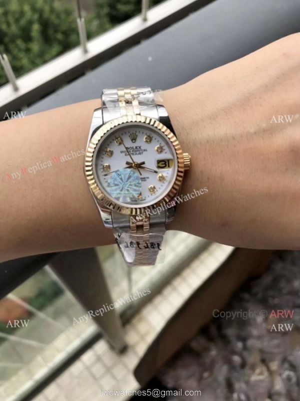 Rolex 16233 Fake Datejust 2-Tone Diamond markers Watch 31mm 2