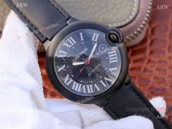 Swiss Copy Cartier Ballon Bleu De 1847MC Black PVD Watch Mens 2