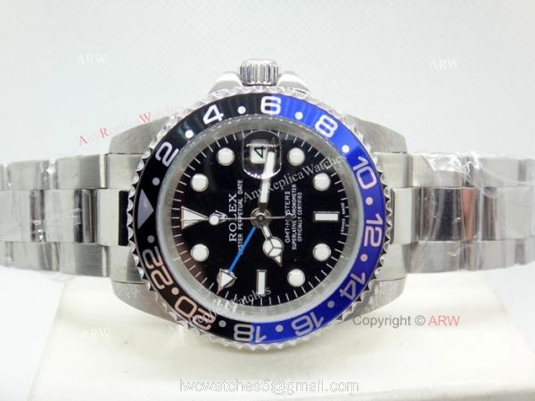 Copy Rolex GMT Master ii BlueBlack Bezel 40mm Mans Watch 2