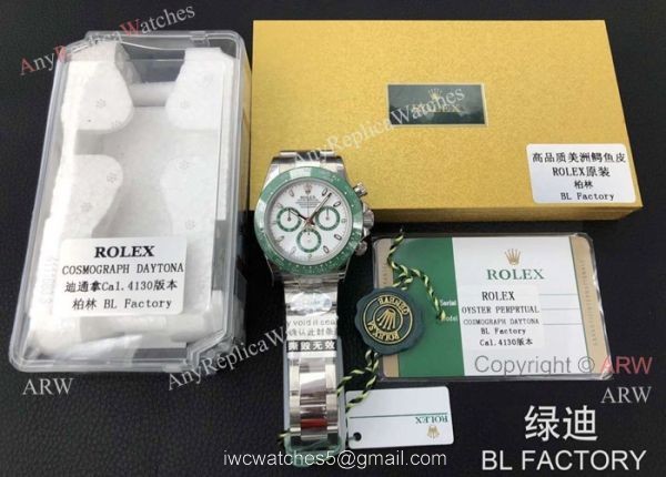 BL Factory Replica New Rolex Daytona Swiss 4130 Green Ceramic Bezel Men Watch 2
