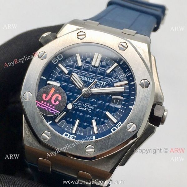 Fake Audemars Piguet Royal Oak Offshore Diver Watches SS Black Dial 42mm 2
