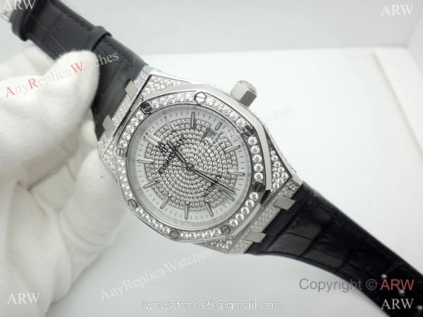 2019 Replica Audemars Piguet Royal Oak 44MM Watch SS Diamond Dial 2