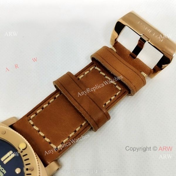 Best Replica Panerai Luminor Submersible ROSE GOLD Black Dial Watch PAM 671 2