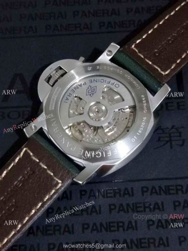 Panerai Luminor GMT Stainless Steel Green Watch Best Replica 2