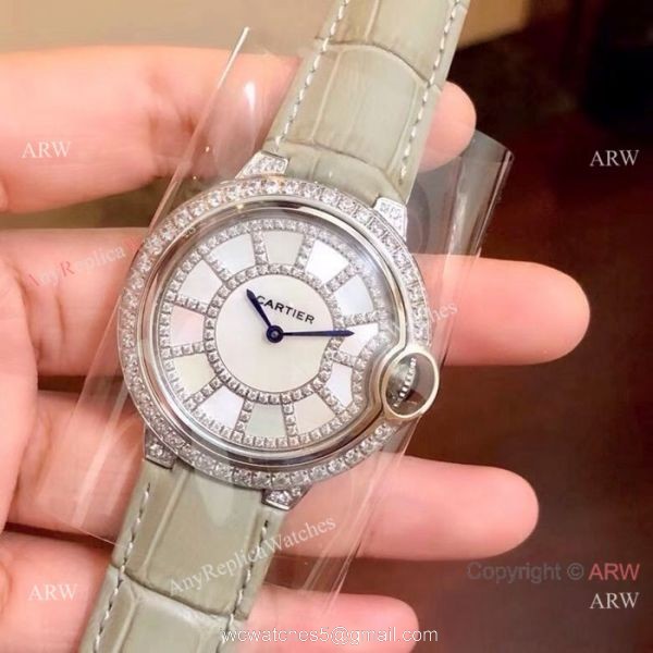 AAA Quality Cartier Ballon Bleu de 36mm Watch Diamond Case 2