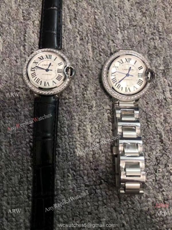 Ballon Bleu De Cartier 33mm Watch Stainless Steel Quartz Movement 2