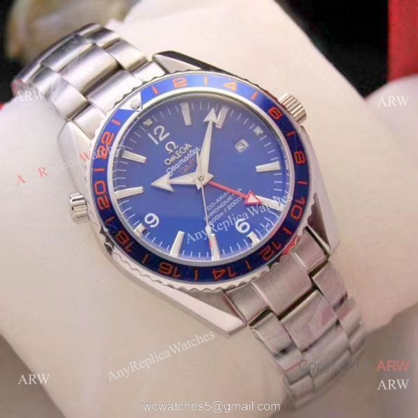 Copy Omega Seamaster Planet Ocean GMT 45mm Watches Orange Bezel 2