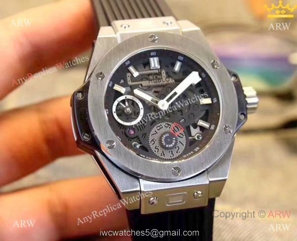Hublot Big Bang Automatic Watch Replica SS Skeleton Dial 2
