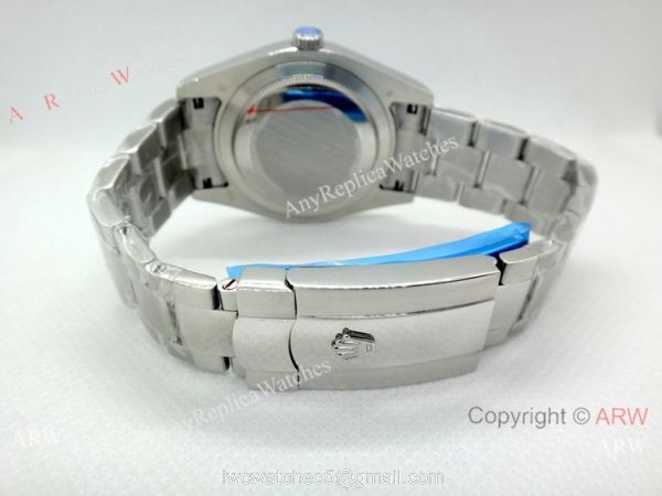 Rolex Day Date Ice Blue Replica Watch 40mm Stainless Steel Arabic Scripts Dial 2
