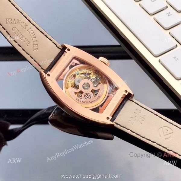 Copy Franck Muller Geneve 39mm Watch Rose Gold Hollow Dial 2