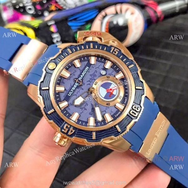 New Ulysse Nardin Deep Dive Hammerhead Shark Limited Edition Watch Copy Rose Gold White Dial 2