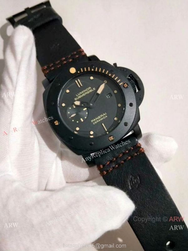 Panerai Luminor Submersible All Black Watch 47mm PAM508 Replica 2