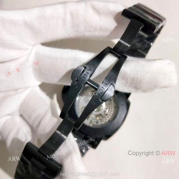 Copy Luminor Marina Panerai Watch Black Steel Brown Dial 2