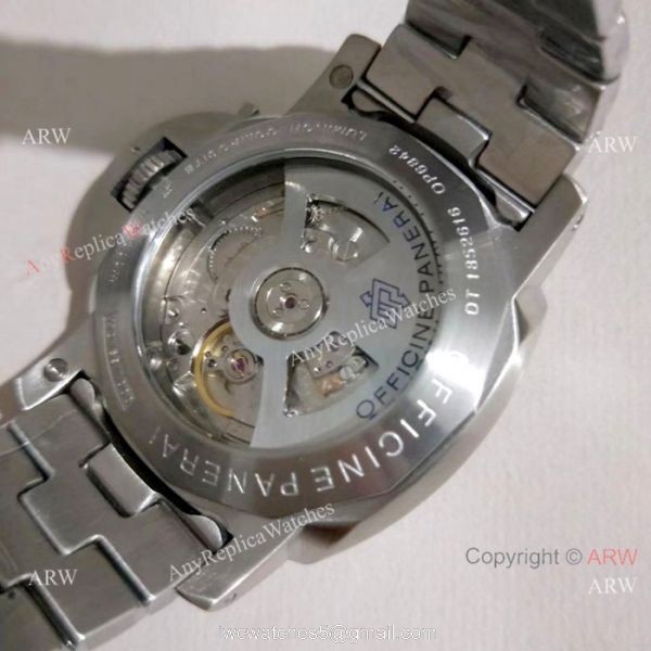 Panerai Luminor Marina Stainless Steel Orange Markers Watch PAM 1312 2