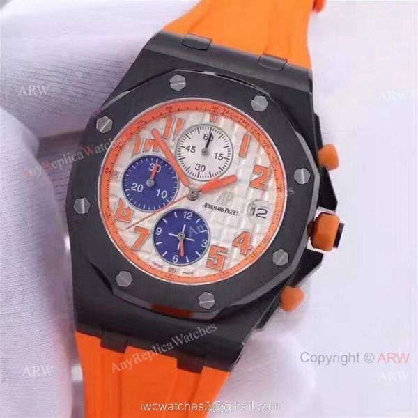 Audemars Piguet Royal Oak Offshore Copy Watches SS Orange Strap 2